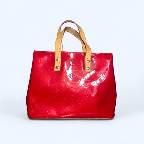 Louis Vuitton Small Red Vernis Tote Bag in Great Pre-Loved Condition - Picture 1 of 15